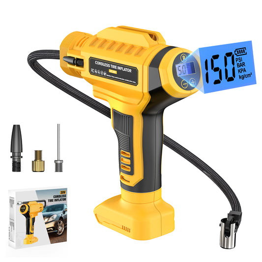 DIYtoolifz 160PSI Cordless Tire Inflator Compatible with Makita 18V Battery | Portable Air Compressor Air Pump with Digital Pressure Gauge, Fast Inflation for Cars, Motorcycles, Bikes (Tool Only)